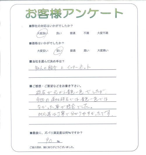 工事の感想を聞かせてください。