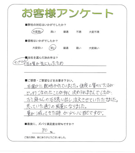 工事の感想を聞かせてください。