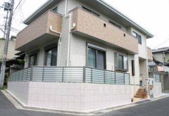角地 化粧ブロック塀 境界フェンス