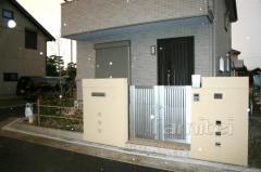 門まわり シンプル門柱
