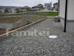 防犯砂利 バラス砕石 境界フェンス