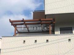 フル木製調ベランダ屋根 三協ナチュレ2階
