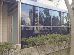 テラス囲い屋根 LIXILリクシル サンクテラス2(スピーネ) TOEXトエックス 1階用 F型フラット屋根 目隠し前面スクリーン(正面パネル) 目板隙間ふさぎカバー(ふさぎ材)