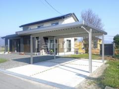 ガレージまわり 駐車場屋根 土間コンクリート 境界フェンス塀
