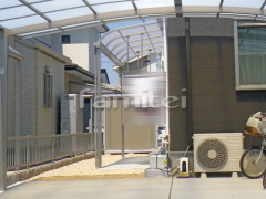 雨除け屋根 LIXILリクシル サンクテラス屋根2(スピーネ) TOEXトエックス 1階用 R型アール屋根 物干し 土間コンクリート