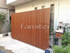 木製調目隠しフェンス塀 格子ウッド