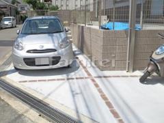 駐車場ガレージ床 土間コンクリート レンガ目地