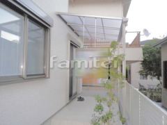 洗濯干し屋根 フラットテラス屋根 1階用 F型 物干し