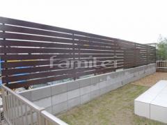 木製調目隠しフェンス塀 ナチュラルウッド プランパーツ アルミ平板 木目調ウォール コンクリートブロック
