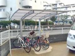 自転車バイク屋根 柱なし洗濯干し屋根 ベランダ屋根