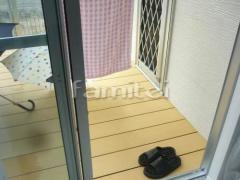 人工木材ウッドデッキ 洗濯干し屋根 カーポート