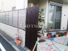 木製調目隠しフェンス塀 格子ウッド