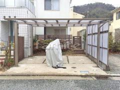カーポート LIXILネスカF横2台 目隠しパネル