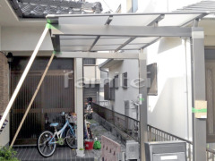 自転車バイク屋根 三協マイリッシュ 前下がり 逆勾配