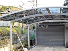 カーポート YKKレイナポート横2台 水平式物干し