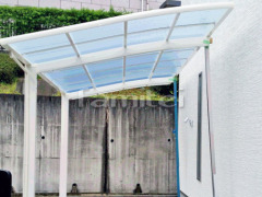 カーポート LIXILネスカR1台 自転車バイク屋根 ベランダ屋根 フラットテラス2階