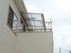 ベランダ屋根 フラットテラス屋根 2階用 F型 物干し