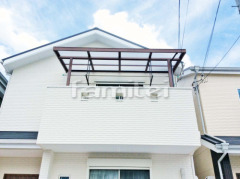 フル木製調ベランダ屋根 LIXILシュエット2階