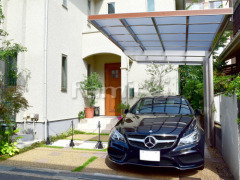 木製調カーポート 四国マイポートNeo1台