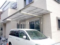 カーポート 三協ニューマイリッシュ1台 逆勾配 ベランダ屋根 フラットテラス2階