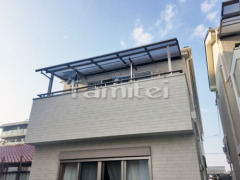 ベランダ屋根 レギュラーテラス2階 カーポート LIXILネスカF横2台