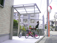 自転車バイク屋根 LIXILネスカF 特殊加工 斜めカット