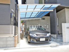 カーポート 目隠しフェンス塀 タイルデッキ
