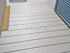 人工木材ウッドデッキ 雨除け屋根 カーポート