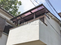 ベランダ屋根 フラットテラス2階 既存テラス撤去