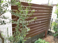木製調目隠しフェンス塀 ナチュラルウッド