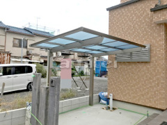 自転車バイク屋根 三協セルフィ 雨除け屋根 LIXILスピーネ1階