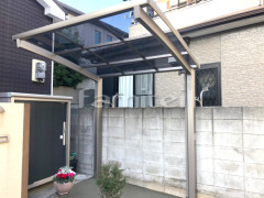 自転車バイク屋根 LIXILフーゴR 土間コンクリート