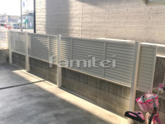 目隠しフェンス塀 LIXILプレスタ5型 お庭 土間コンクリート