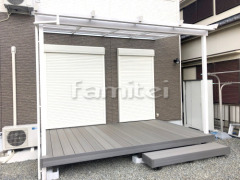 テラス屋根 ウッドデッキ フェンス