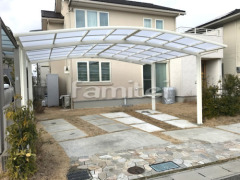 カーポート LIXILネスカR横2台 洗濯干し屋根 スピーネ1階
