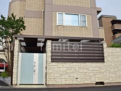 フル木製調テラス屋根 LIXILプラスGルーフテラス1階 LEDダウンライト