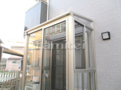 ガーデンルーム テラス屋根 土間コンクリート