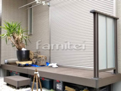 人工木材ウッドデッキ LIXIL樹ら楽ステージ モダンデッキフェンス