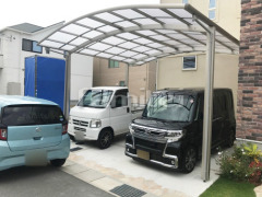 カーポート 境界フェンス塀 テラス屋根 タイルデッキ 人工木ウッドデッキ