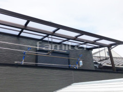 フル木製調ベランダ屋根 LIXILシュエット2階