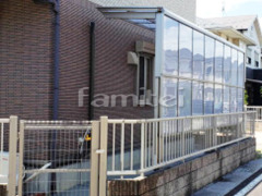 テラス屋根1階 勝手口門扉 土間コンクリート