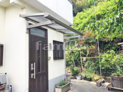 柱なし雨除け屋根 YKKソラリア1階