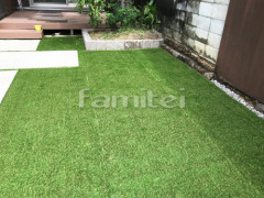 お庭 人工芝 土間コンクリート