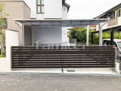 カーポート YKKエフルージュ横2台 雨除け屋根 LIXILスピーネ1階