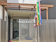フル木製調雨除け屋根 LIXILシュエット1階