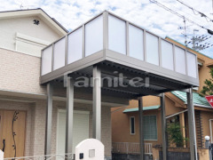 カーポート 三協グランフローア横2台 土間コンクリート