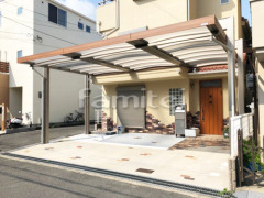 カーポート 三協アルミ Uスタイル横3台 機能門柱