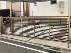木製調手動跳ね上げ式門扉LIXILワイドオーバードア 玄関門扉