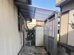 雨除け屋根 YKKソラリアF 1階 既存カーポート ストックヤード解体撤去