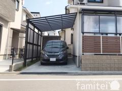 テラス屋根 YKKAP ソラリア 目隠しフェンスLIXIL 木製調AB YS3型